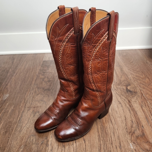 LUCCESE western topstitch design boots - Picture 10 of 15
